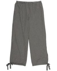 Bimba Y Lola - Gingham-Pattern Cuff-Tie Trousers - Lyst