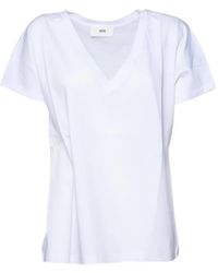 SOLOTRE - T-Shirt Met V-Hals - Lyst