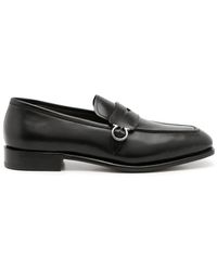Ferragamo - Ferragamo Leather Penny Loafers - Lyst