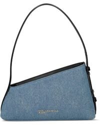 Karl Lagerfeld - Denim Logo-Plaque Shoulder Bag - Lyst