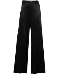 Moschino Jeans - Satin-finish Wide-leg Trousers - Lyst