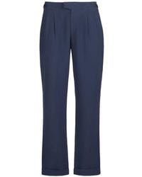 Sease - High Life 2.0 Pleated Linen Straight-Leg Trousers - Lyst