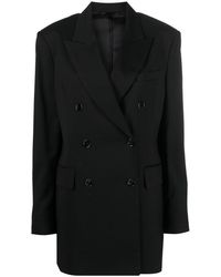 Acne Studios - Double-breasted Cotton-blend Blazer - Lyst