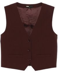 Maje - Top sin mangas Averie con botones - Lyst