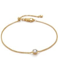 Monica Vinader - Diamond Solitaire Bracelet - Lyst