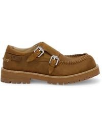Moschino - Buckle-Strap Whipstitch Boat Shoes - Lyst