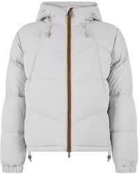 K-Way - Hooded Quilted Jacket - Lyst