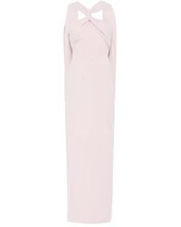 Solace London - Halter-Neck Draped-Scarf Maxi Dress - Lyst