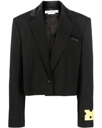 Off-White c/o Virgil Abloh - Single-Breasted Cropped Blazer - Lyst