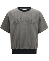 Maison Margiela - Flocked Logo Short Sleeve T-Shirt - Lyst