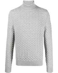 Fedeli - Cable-knit Wool Blend Jumper - Lyst