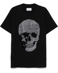 Philipp Plein - Geripptes T-Shirt Mit Rundhalsausschnitt - Lyst
