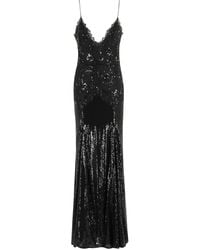 Nissa - Sequined Lace Maxi Dress - Lyst