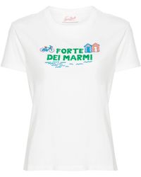 Mc2 Saint Barth - T-Shirt mit Slogan-Stickerei - Lyst