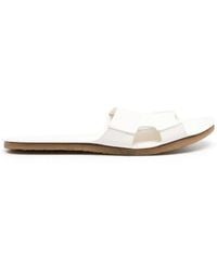 The Row - Cut-Out Faux-Leather Sandals - Lyst