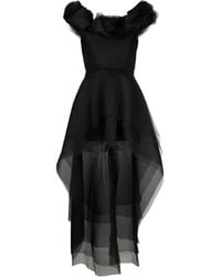 Ana Radu - Floral-Appliqué Organza Layered Dress - Lyst