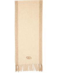 DIESEL - Logo-Embroidery Fringed-Edge Scarf - Lyst