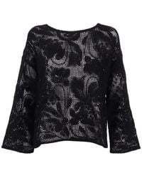 Kangra - Cornely Top Met Pailletten En Borduurwerk - Lyst