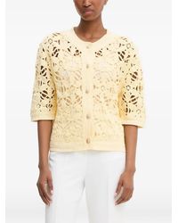 Morgan - Crochet-Knit Cardigan - Lyst