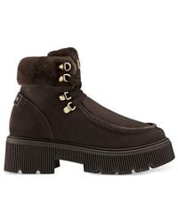 Bogner - Turin Plateau-Stiefeletten Mit Wollbesatz - Lyst