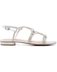 Bibi Lou - Crystal-Embellished Cage Sandals - Lyst