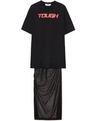 MSGM - Printed T-Shirt Dress - Lyst