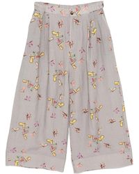 Undercover - Linen Wide-leg Pants - Lyst