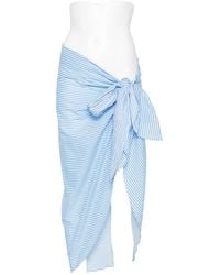 Frankie Shop - Thira Striped Wrap-Style Skirt - Lyst