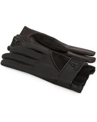 Ferragamo - Logo-Patch Panelled Gloves - Lyst
