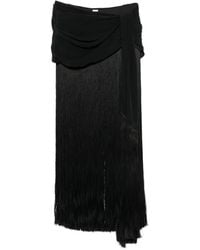 Cult Gaia - Saman Fringe-Trimmed Maxi Skirt - Lyst
