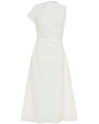 Anna Quan - Charlie Asymmetric Ruched Midi Dress - Lyst