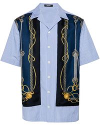 Versace - Camisa a rayas con estampado Nautical - Lyst