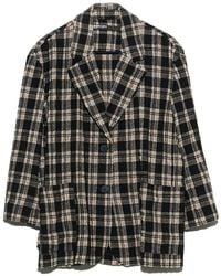 Bimba Y Lola - Blazer Droit En Laine À Carreaux - Lyst