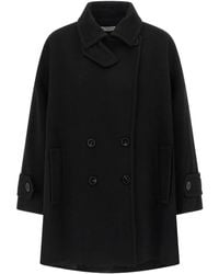 Alberto Biani - Double-Breasted Wool Coat - Lyst
