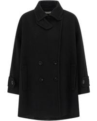 Alberto Biani - Double-Breasted Wool Coat - Lyst