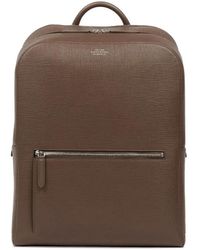 Smythson - Sac À Dos Panama En Cuir À Fermeture Zippée - Lyst