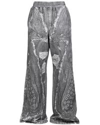 VIVAMUS - Denim-Print Track Pants - Lyst