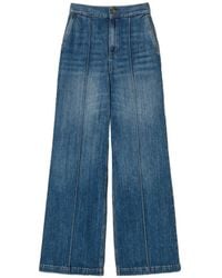 Twinset - Seam-Detail Wide-Leg Jeans - Lyst