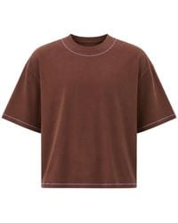 Estudio Niksen - Hand-Embroidered Cropped T-Shirt - Lyst