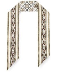 Tory Burch - Logo-Print Silk Scarf - Lyst