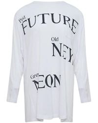 OPEN YY - Slogan-Print Long-Sleeve T-Shirt - Lyst