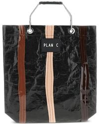 Plan C - Borsa Tote Con Dettaglio A Righe - Lyst