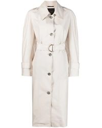 Moorer - Abrigo con botones y cinturón - Lyst