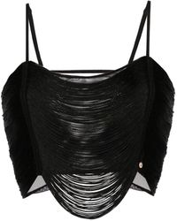 Nissa - Fringed Cropped Top - Lyst