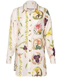 Agua Bendita - Cecilia Marina Floral-print Shirt - Lyst