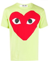 COMME DES GARÇONS PLAY - Big Heart Cotton-jersey T-shirt - Lyst