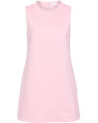 Area - Crystal-Embellished Heart Mini Dress - Lyst