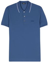 Zegna - Embroidered Logo Polo Shirt - Lyst