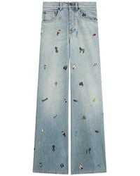 Fiorucci - Toys-Print Wide-Leg Jeans - Lyst
