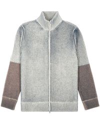 MM6 by Maison Martin Margiela - Ribbed Zip-up Cardigan - Lyst